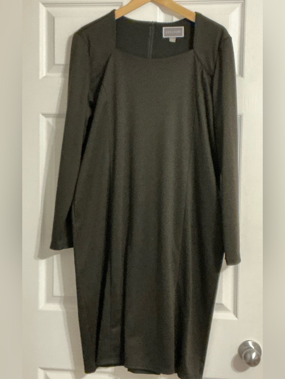 Guillaume Tailored Plus Size Ponte Black Shift Dress Size 1X